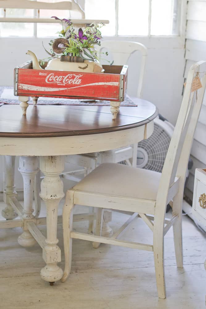 before and after dining chair and table furniture makeover