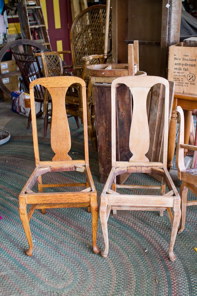 befroe and after dining table chair makeover