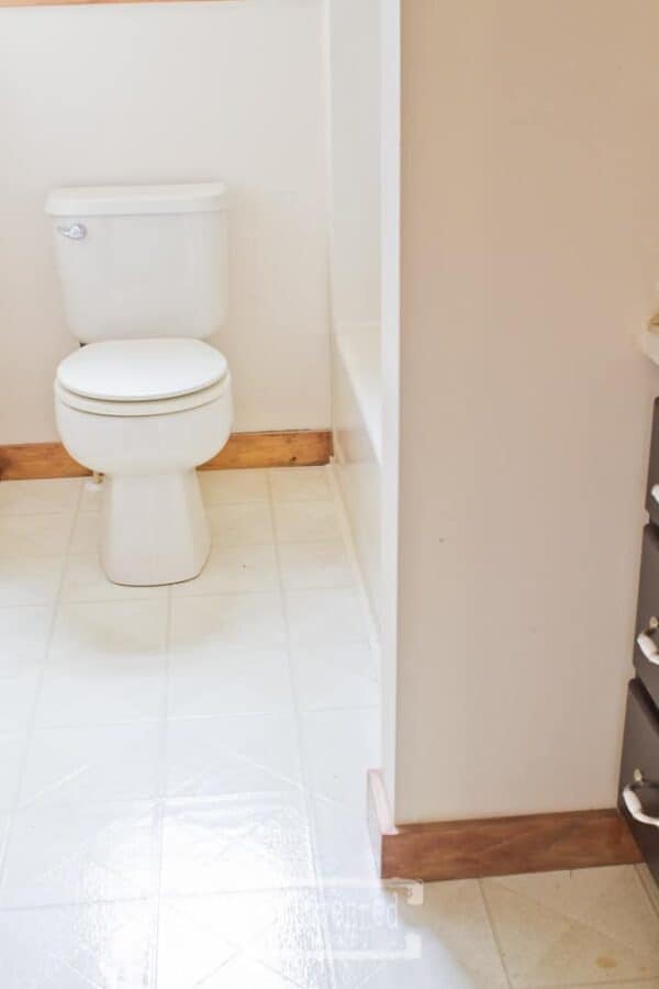 DIY Easy and Cheap Small Bathroom Floor Makeover Reinvented Delaware
