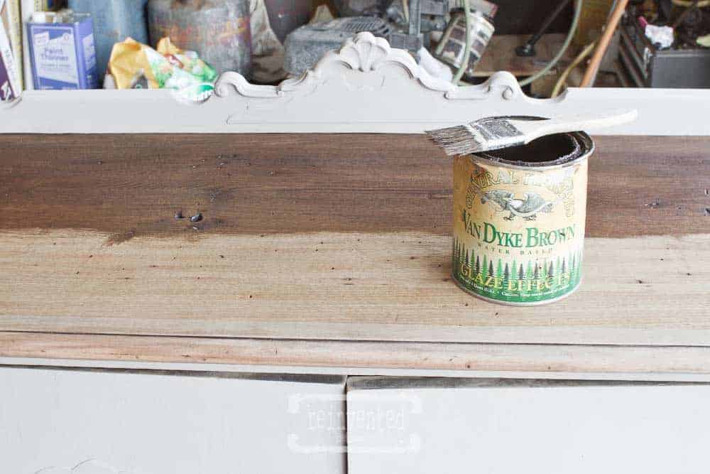 vintage side board furniture makeover