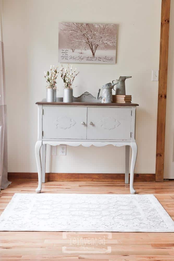 vintage side board furniture makeover