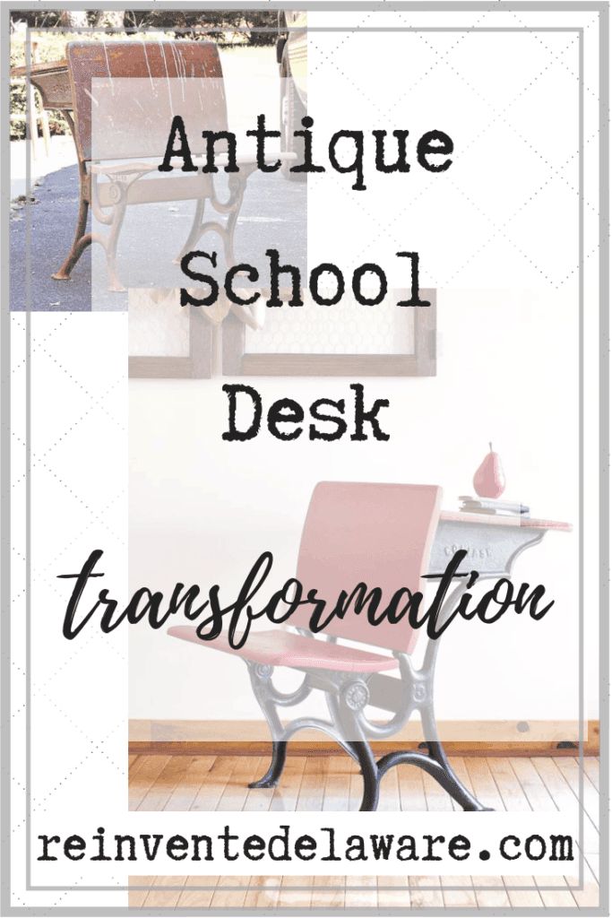 Antique School Desk Transformed