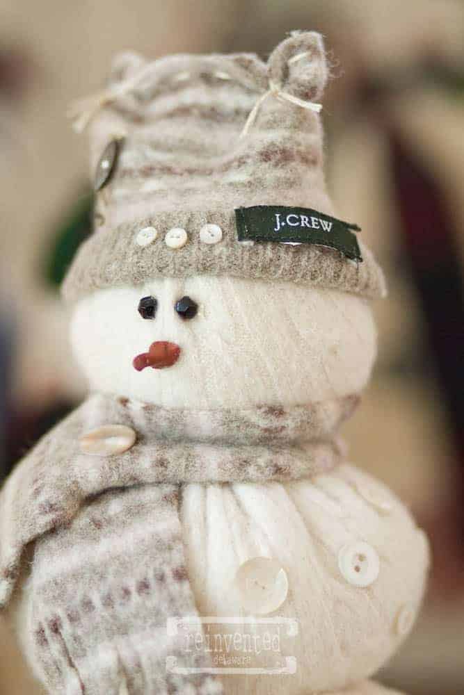sweater snowman DIY Christmas project