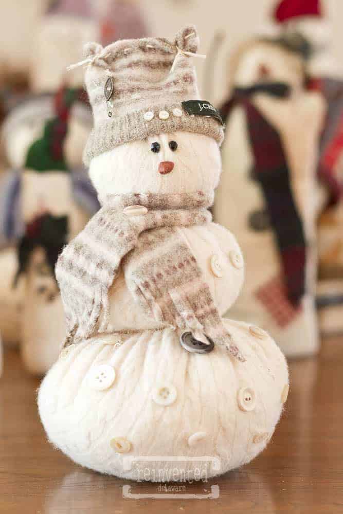 sweater snowman DIY Christmas project