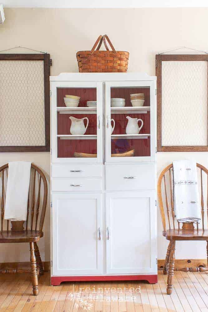 before and after antique kitchen cupboard