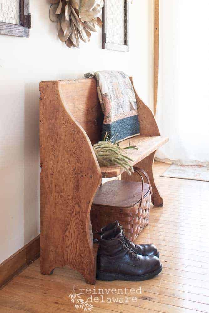 Antique Church Pew Makeover