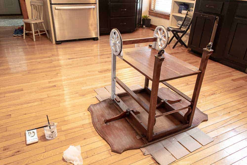 before and after furniture makeover vintage tea cart