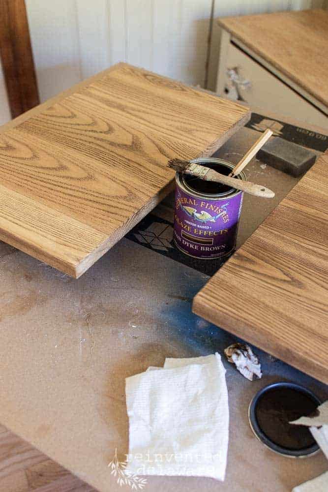 solid oak sections for top of small desk cabinets