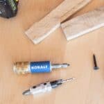 close up of counter-sink drill bit attachment for a power drill