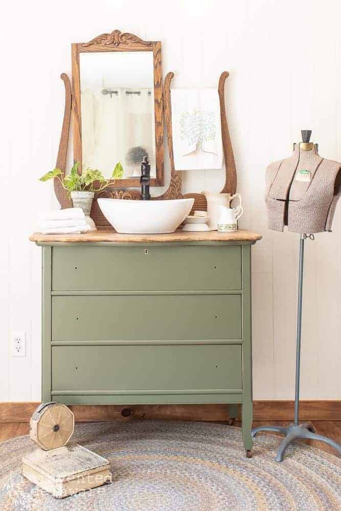 Repurposed Dresser Converted To, How To Install A Vessel Sink On Dresser