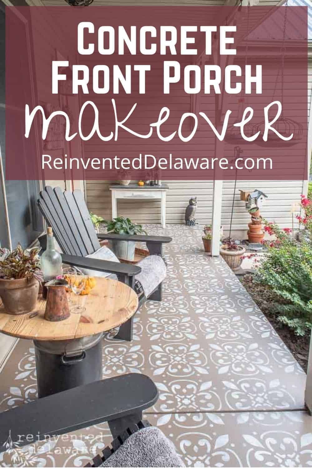 How to Paint and Stencil a Concrete Porch in 5 Easy Steps Reinvented