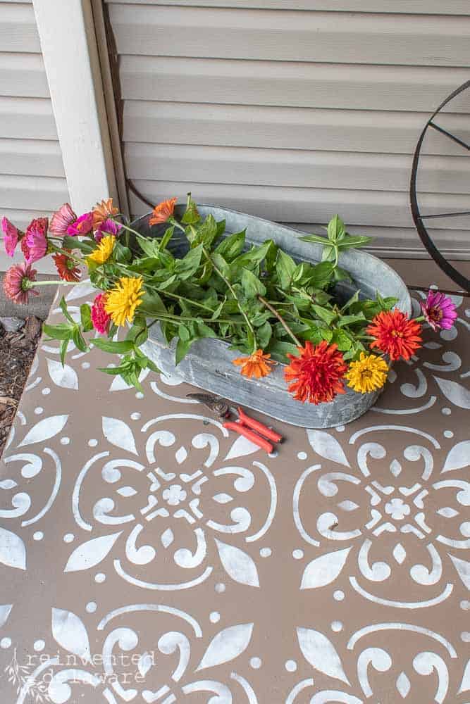 How to Paint and Stencil a Concrete Porch in 5 Easy Steps