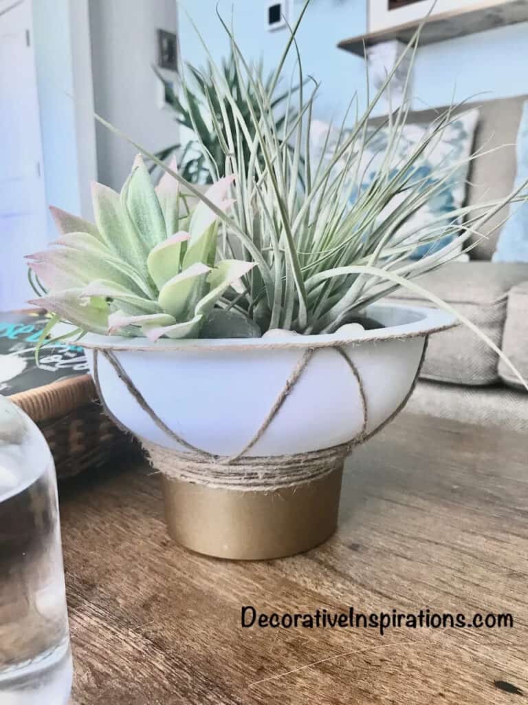 Upcycled indoor planter.