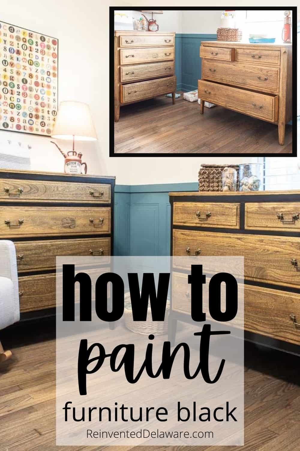 How to Paint a Dresser Black with Chalk Paint (5 Easy Steps