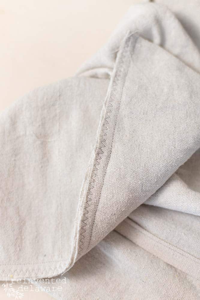 drop cloth fabric with hem