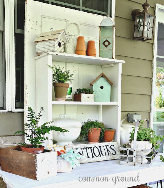 outdoor fall pottoing bench