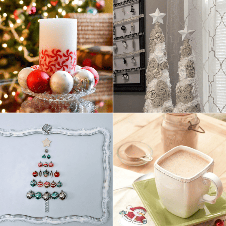 collage of christmas DIY home decor projects