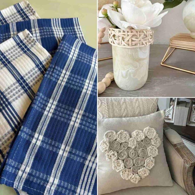 collage of home decor pieces