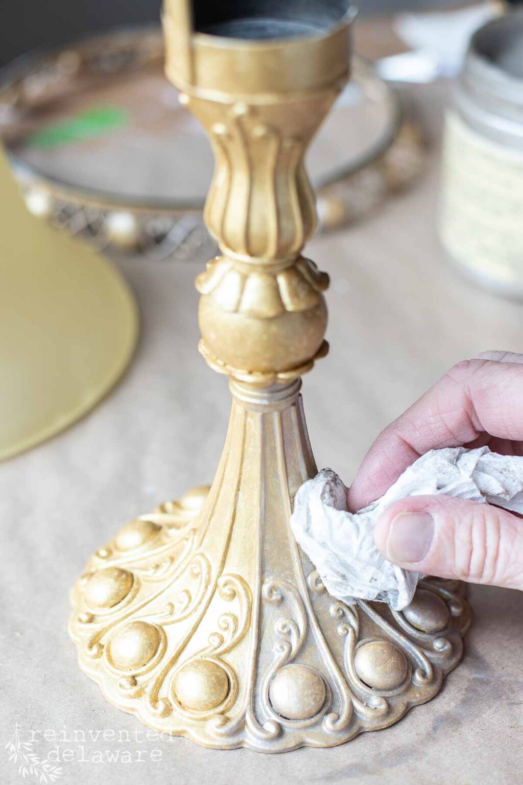 How to Make Metal Look Like Brass using Paint Reinvented Delaware