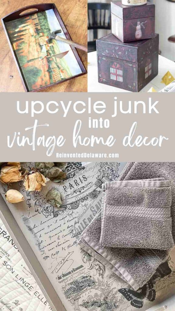 thrift store finds upcycled in vintage style