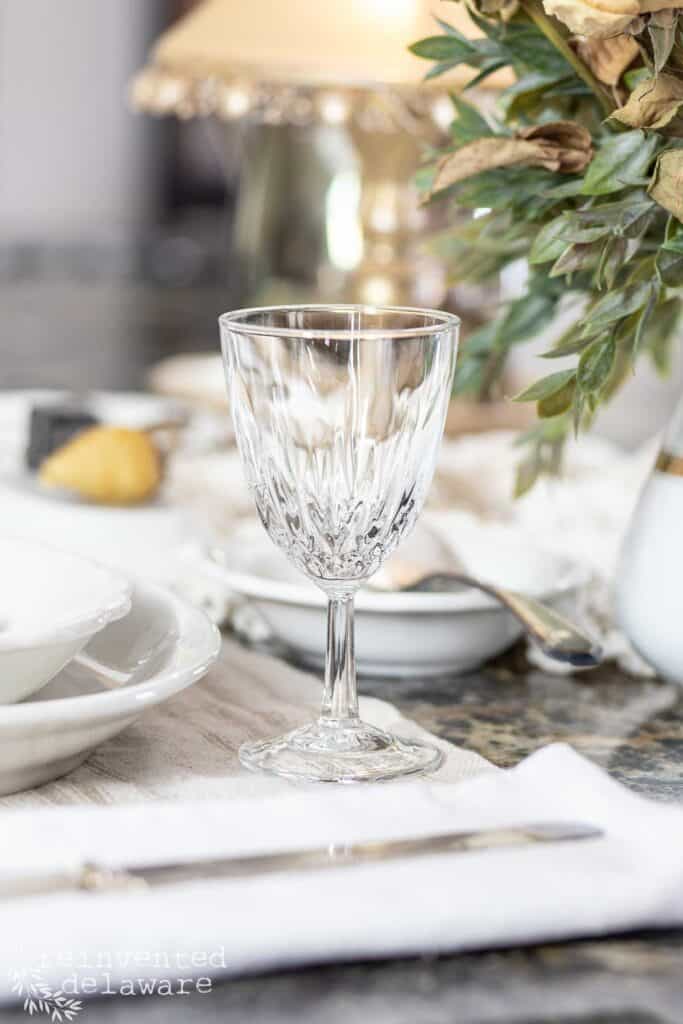 glassware from thrift store