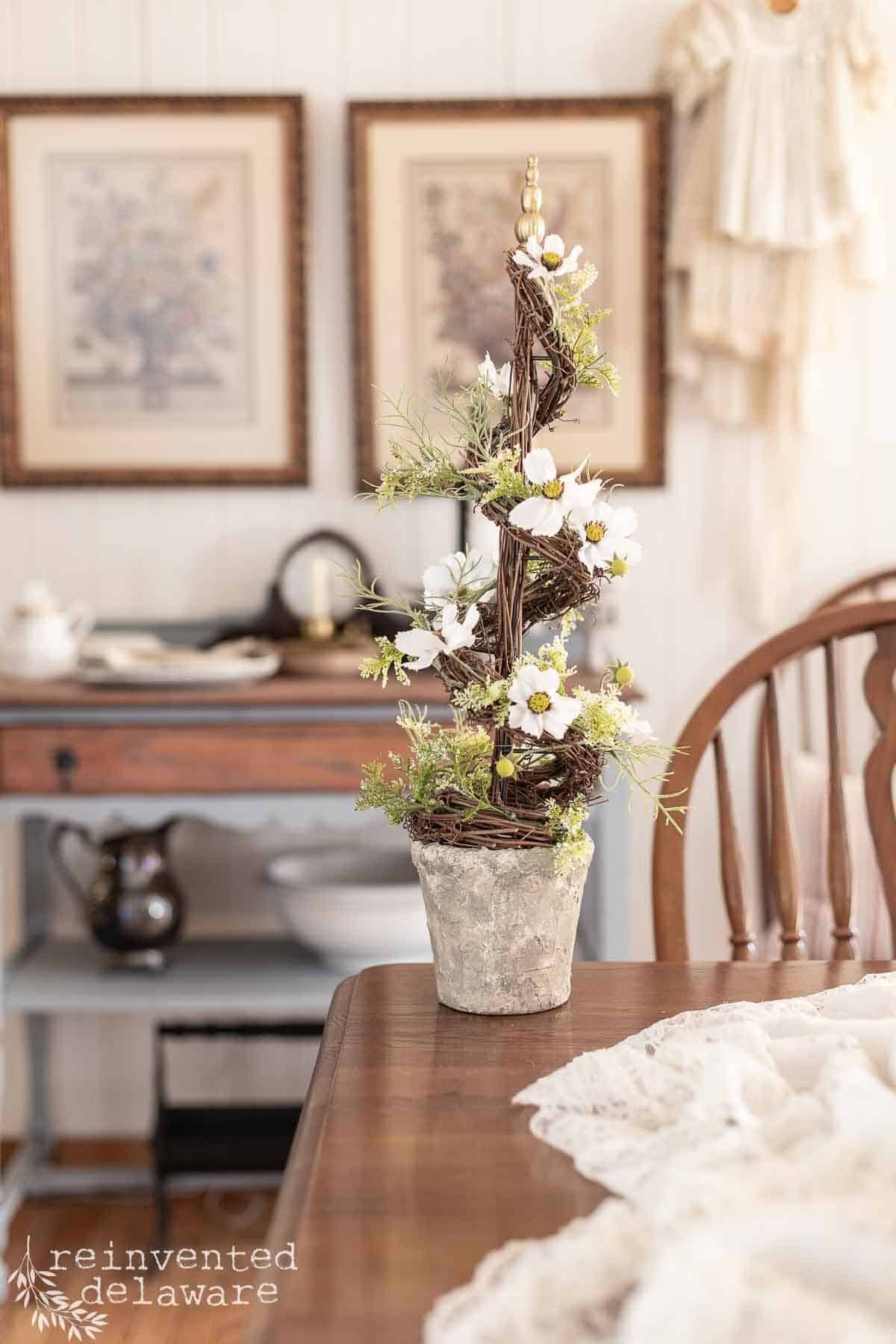 diy project - upcycled thrift store floral arrangement