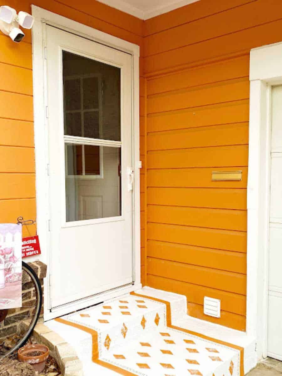 painted front porch rug diy project