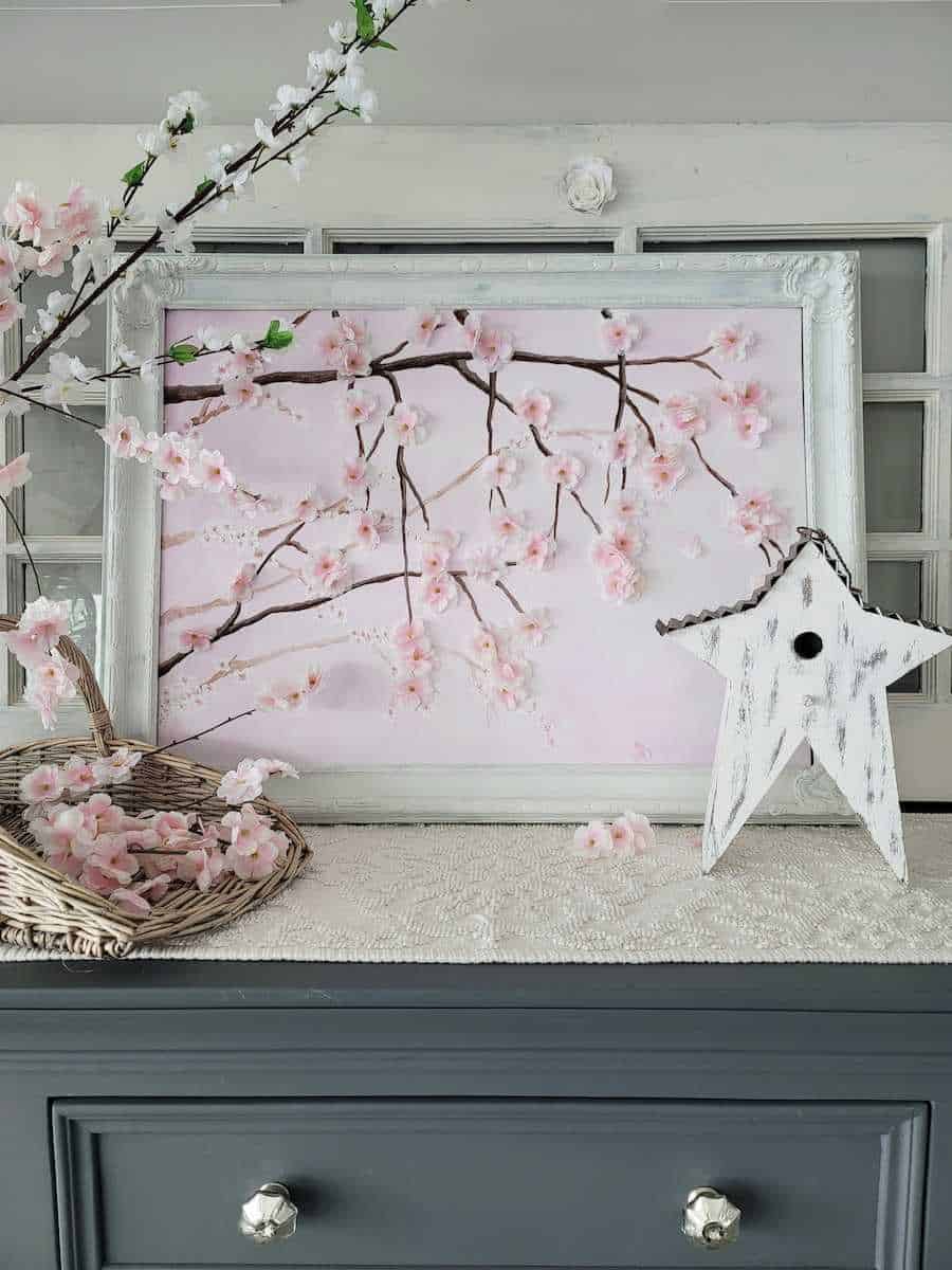 cherry blossom artwork diy project
