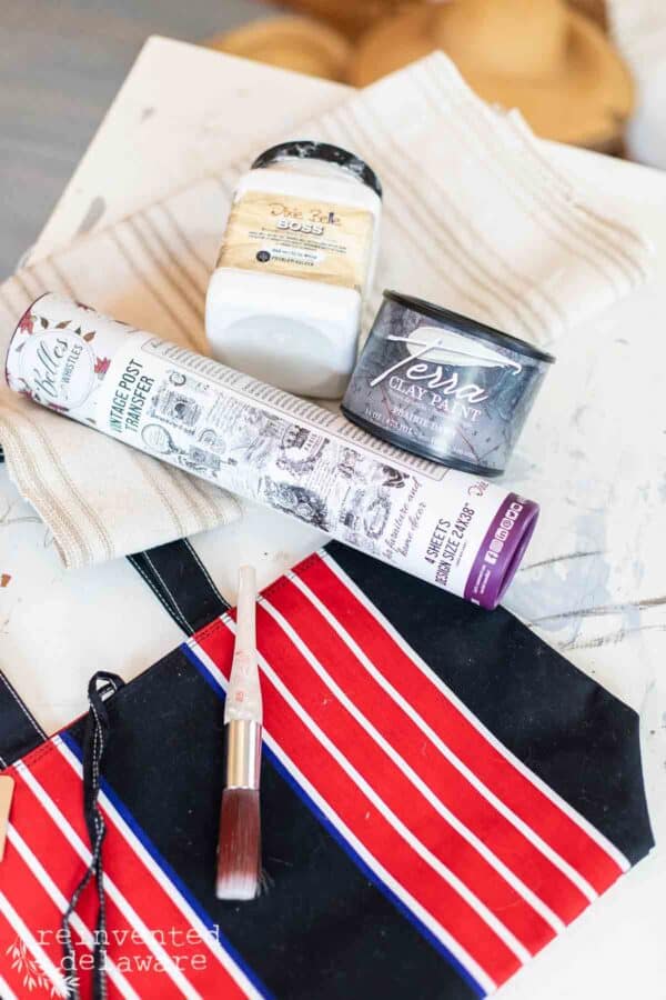 DIY Upcycled Tote Bag with Vintage Transfer | Reinvented Delaware