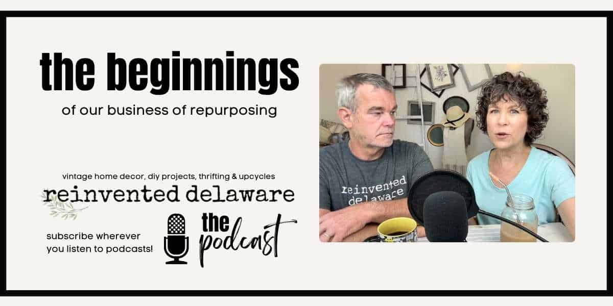 graphic for podcast episode about upccyling and repurposing