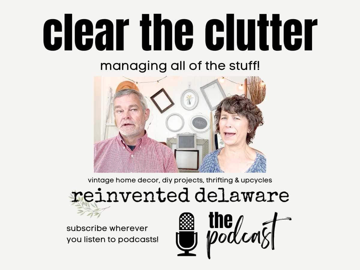 pinterest graphic for podcast episode clear the clutter
