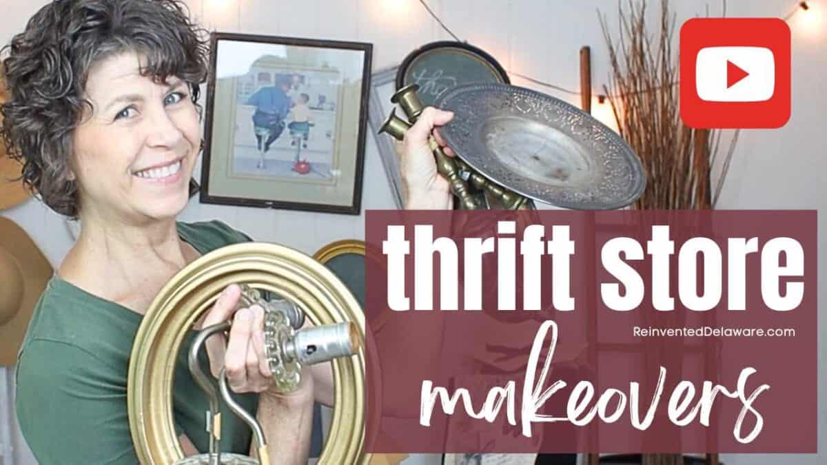 graphic for youtube video about thrift store makeovers